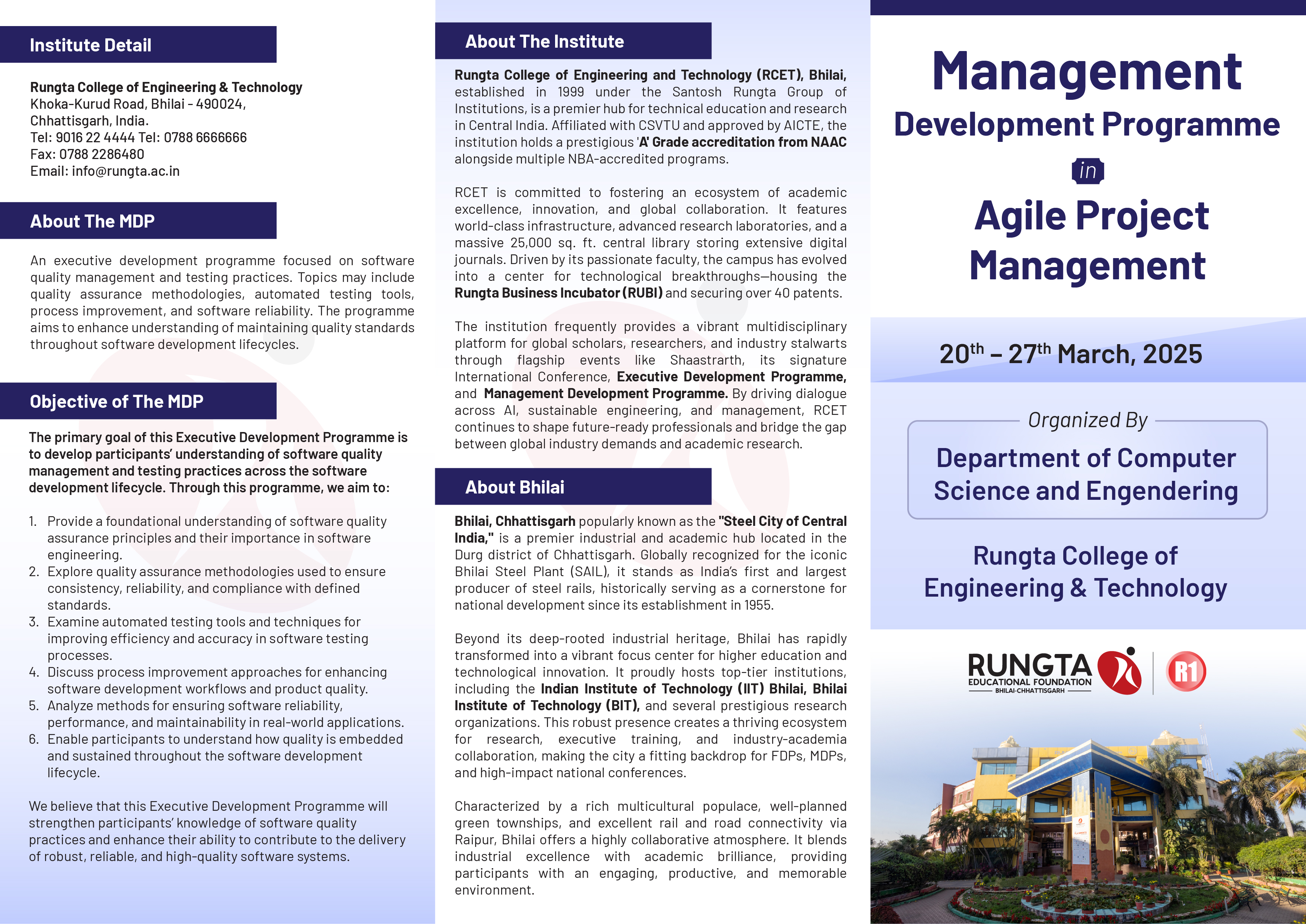 Management Development Program in Agile Project Management